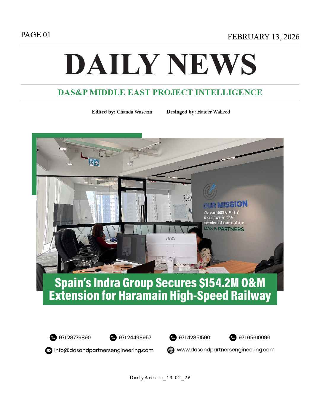 DAS Daily News February 13