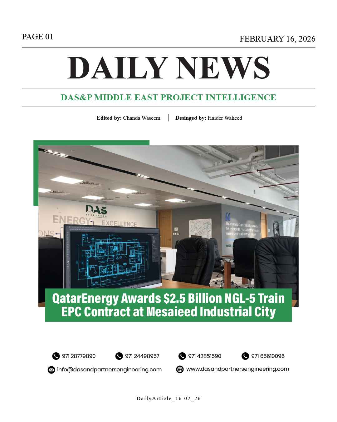 DAS Daily News February 16