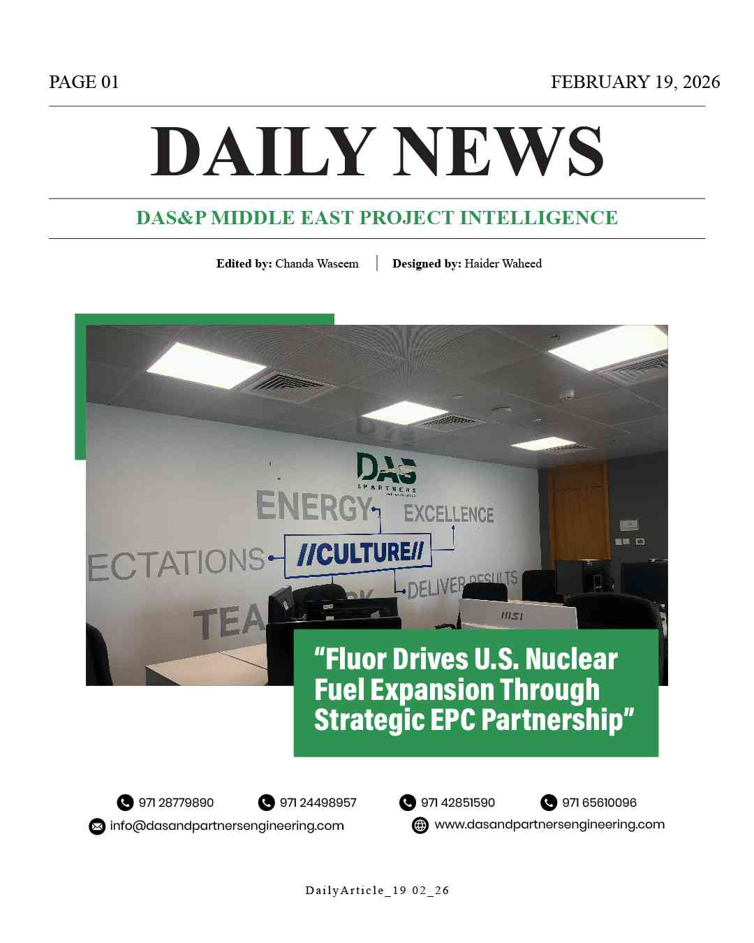 DAS Daily News February 19
