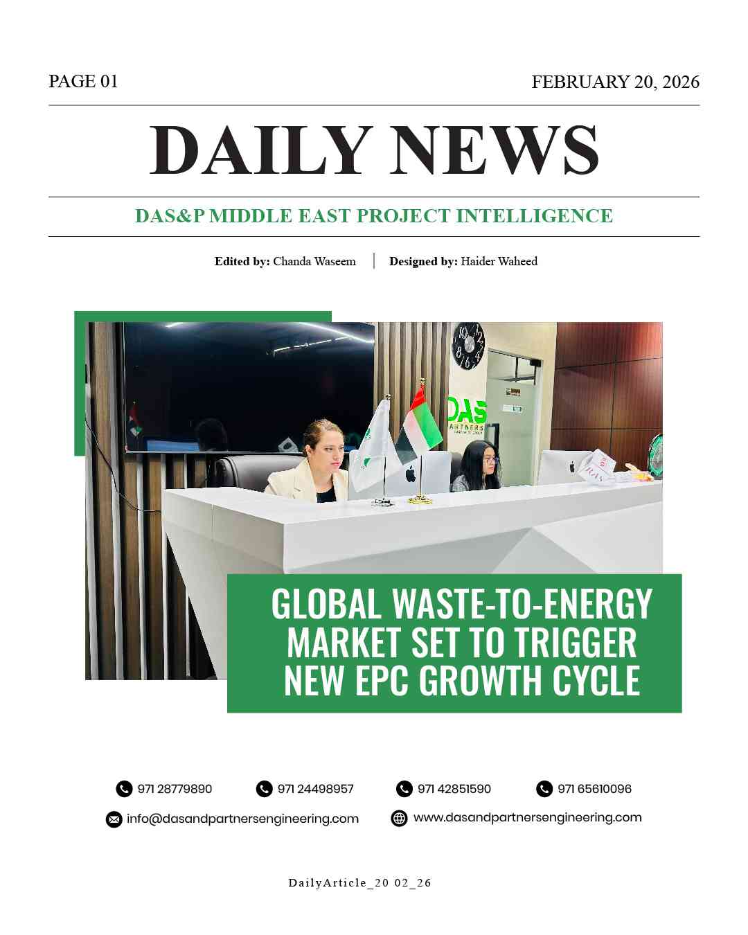 DAS Daily News February 20