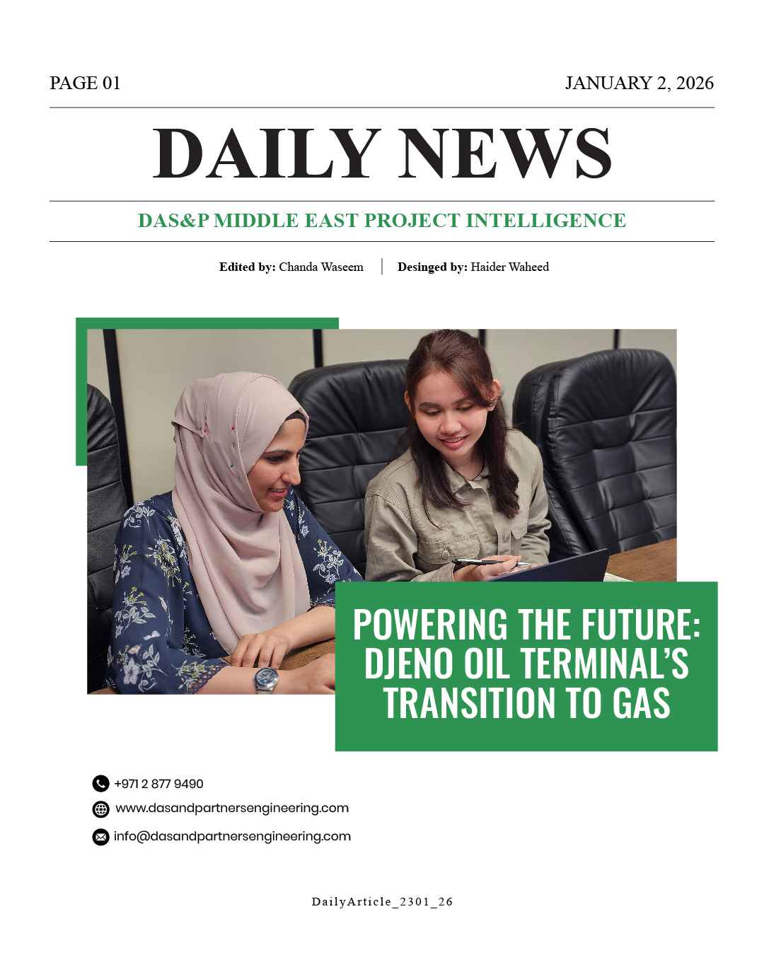DAS Daily News January 2