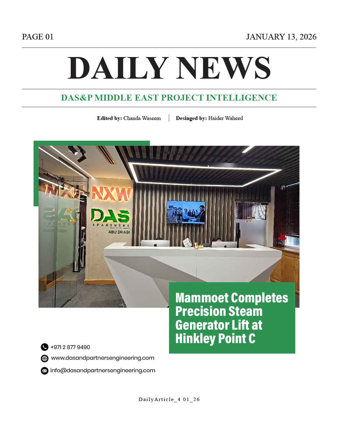 DAS Daily News January 13