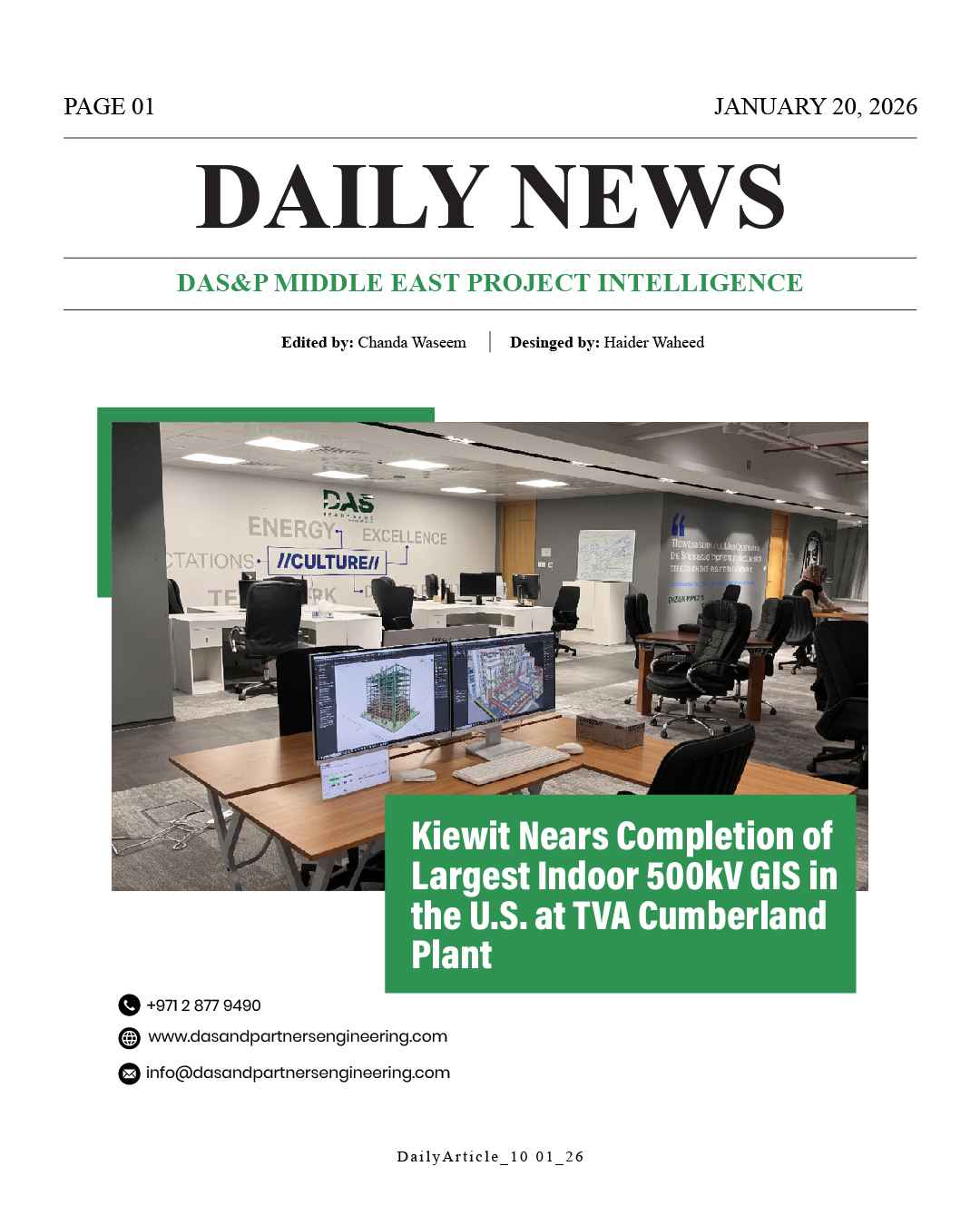 DAS Daily News January 20