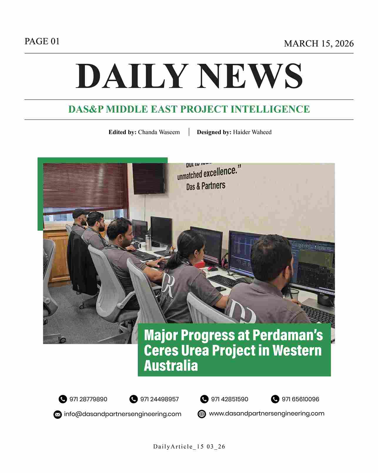 DAS Daily News March 15